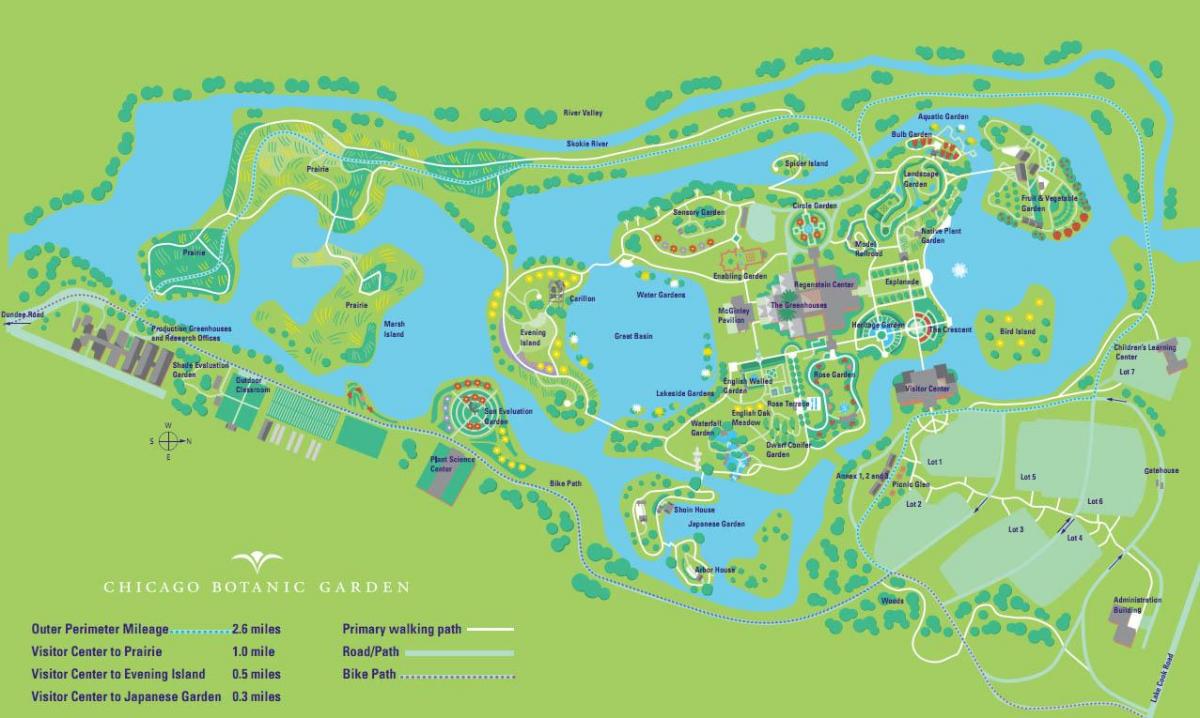 Chicago botanic garden mapa