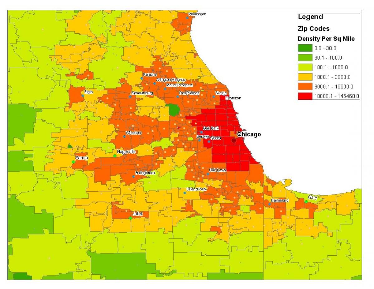 demographic na mga mapa ng Chicago