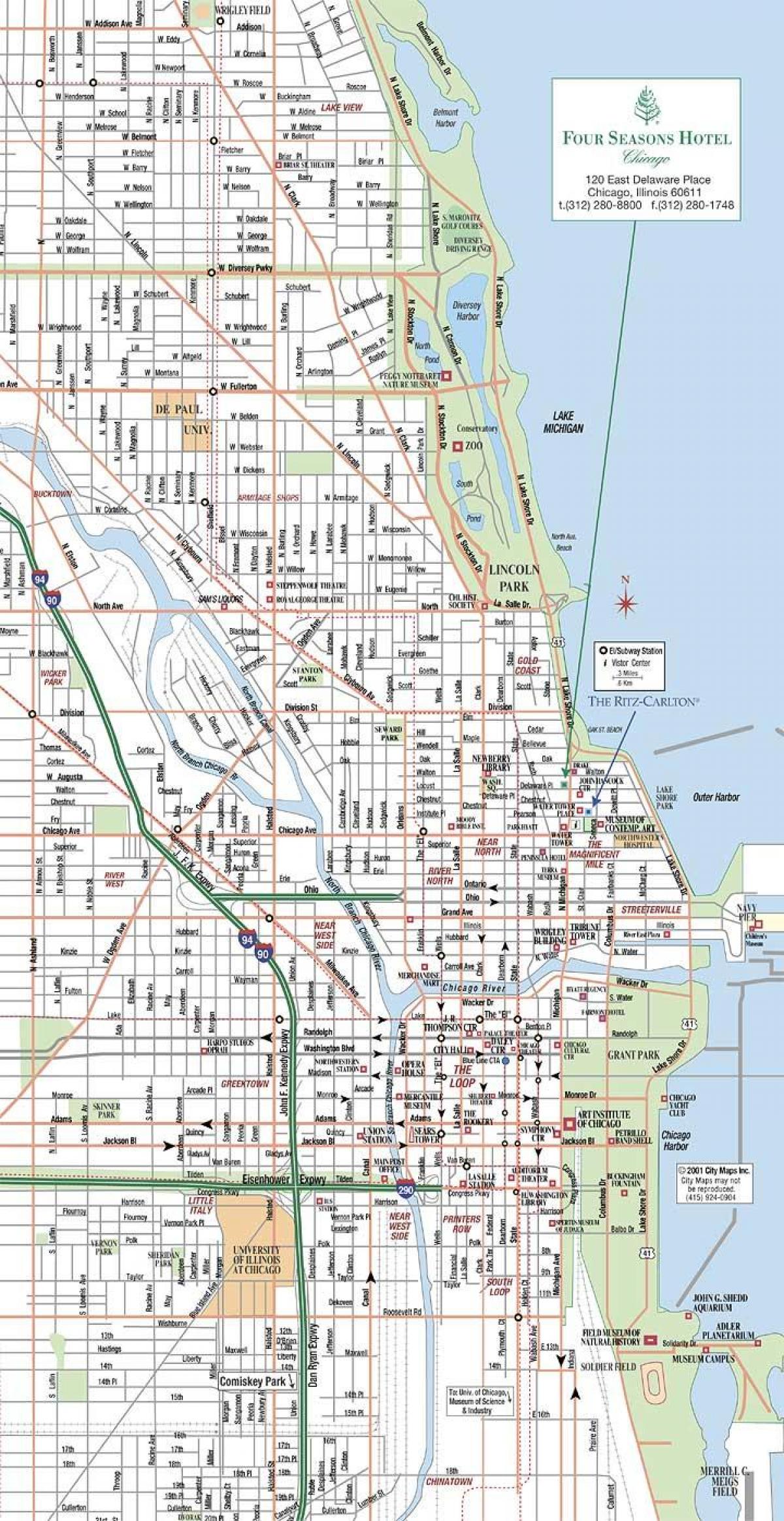 mapa ng kalye ng Chicago