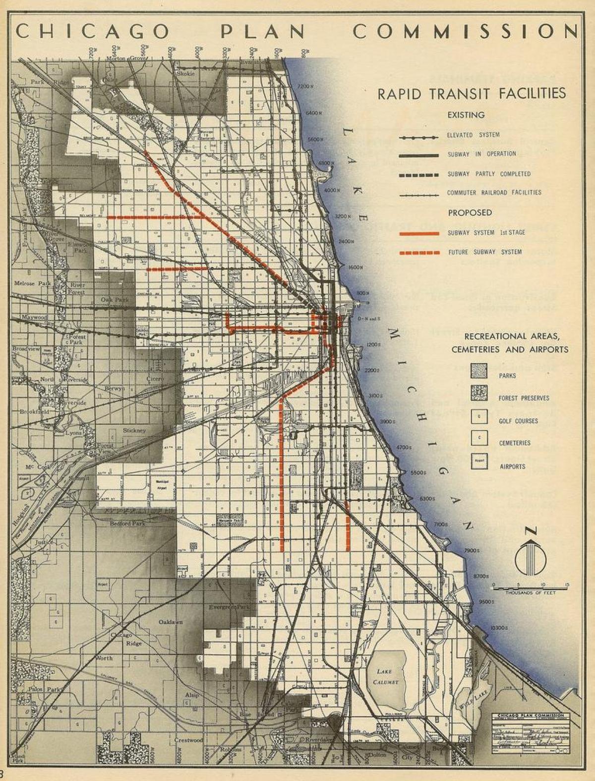 mapa ng subway Chicago