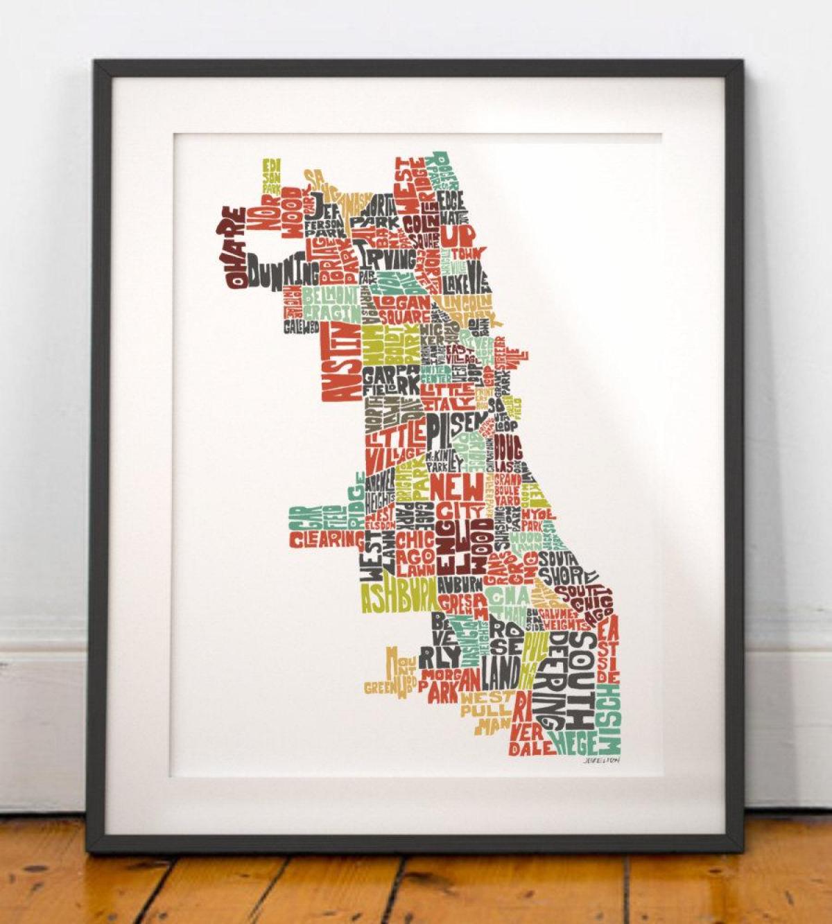 Chicago mapa art