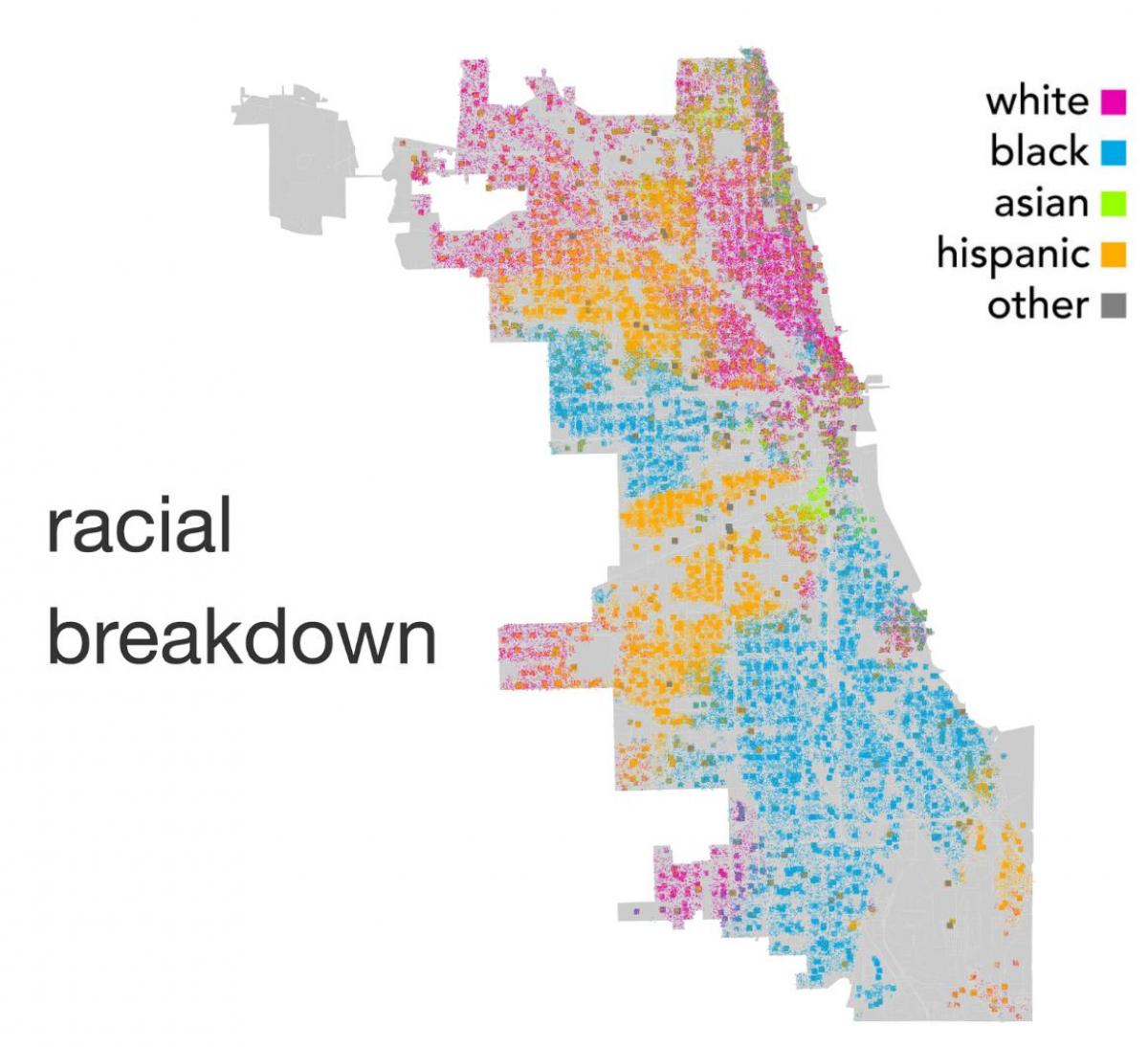 mapa ng Chicago mga ethnicity