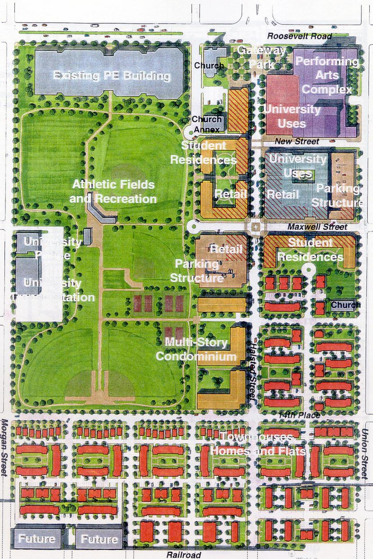mapa ng UIC east campus