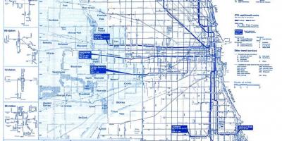Chicago bus na sistema ng mapa