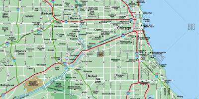 Mapa ng lugar ng Chicago