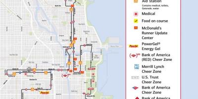 Chicago marathon race mapa