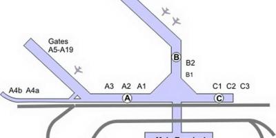 Mapa ng Chicago Midway airport