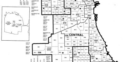 Distrito ng pulisya mapa ng Chicago