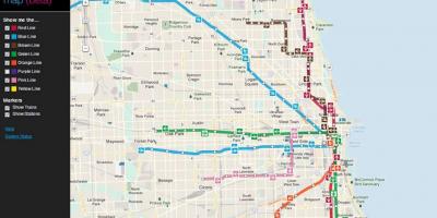 Chicago public transit mapa