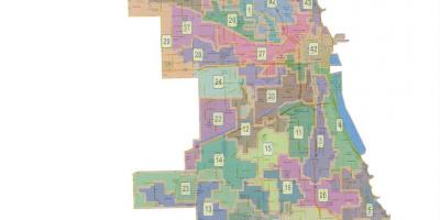 Lungsod ng Chicago ward mapa