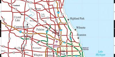 Mapa ng Chicago il