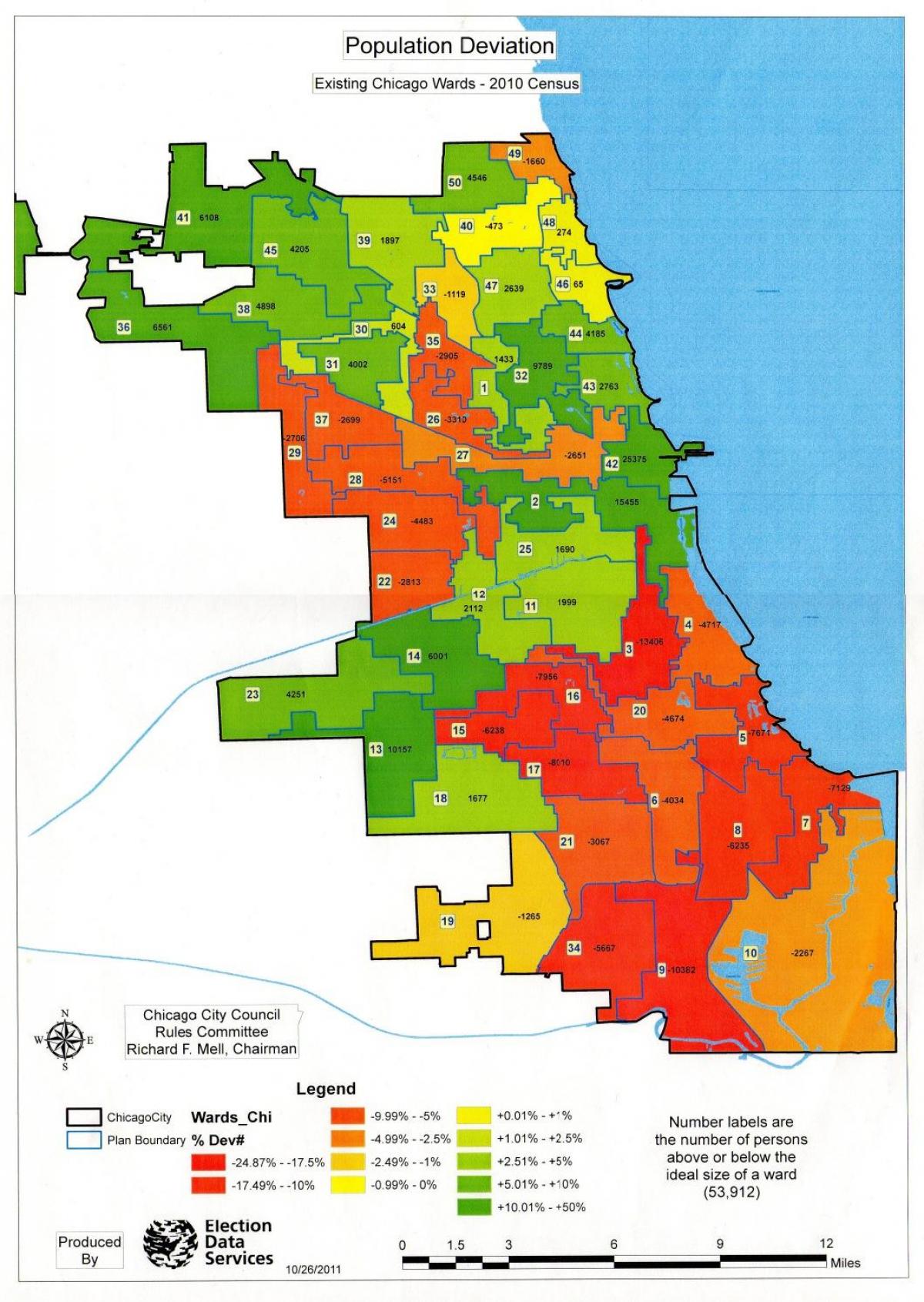 Chicago zone mapa