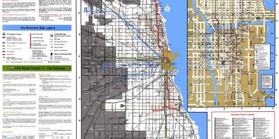 Mga ruta ng Bus Chicago mapa